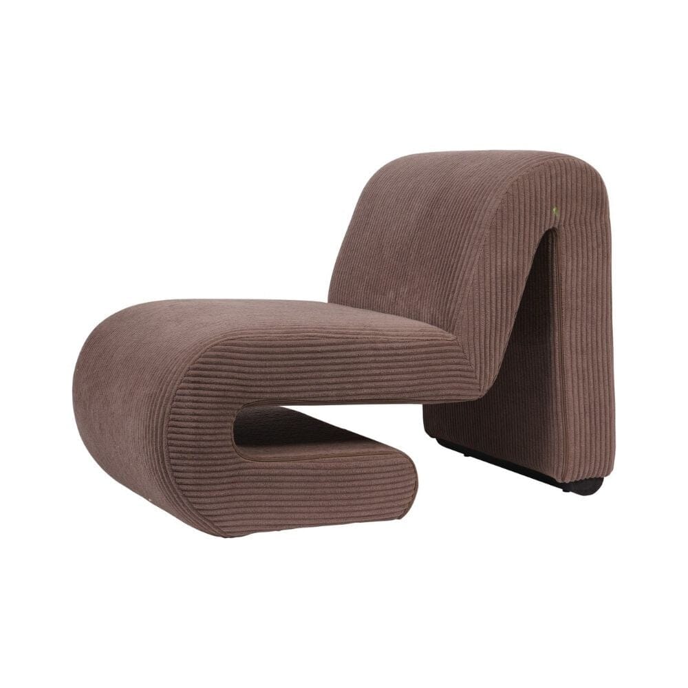 Calliope Brown Corduroy Statement Accent Chair Furniture