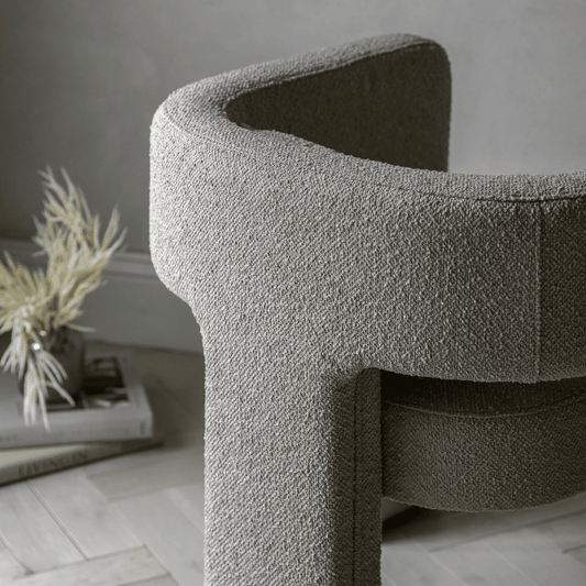 Camden Cream Boucle Curved Back Accent Chair Furniture