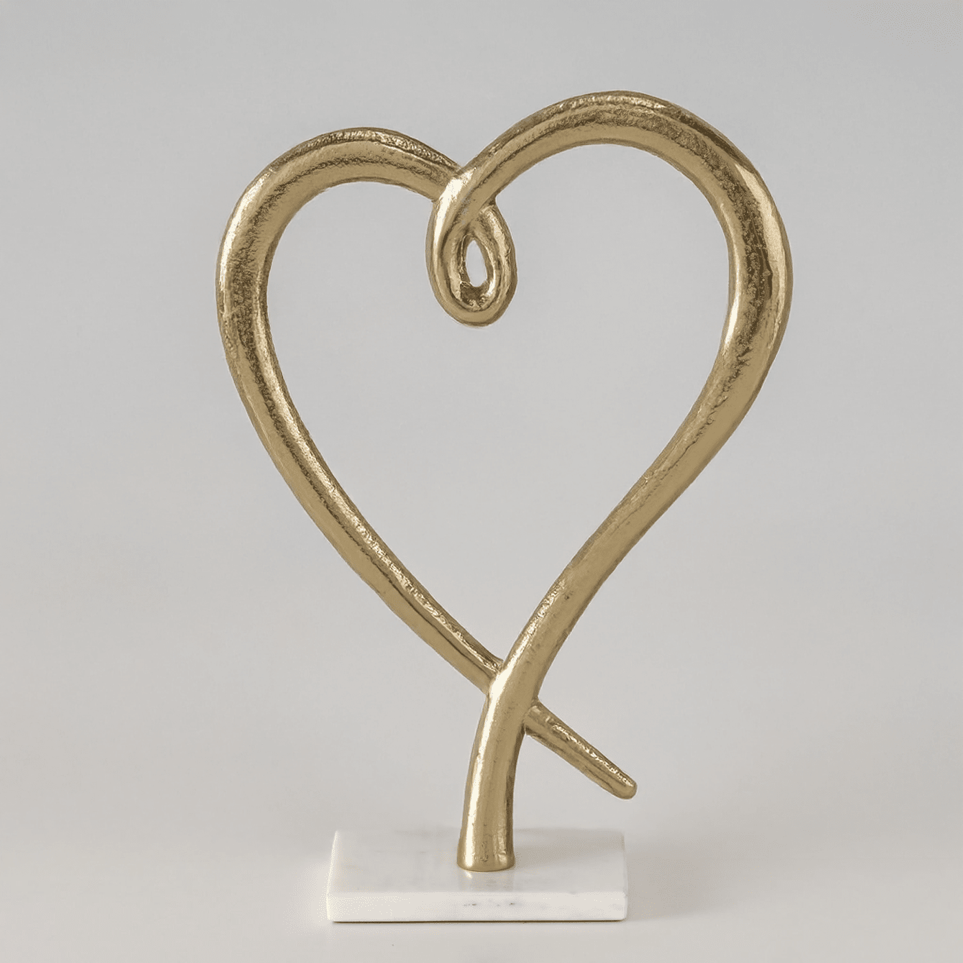 Cara Gold Heart Ornament on Marble Base Accessories