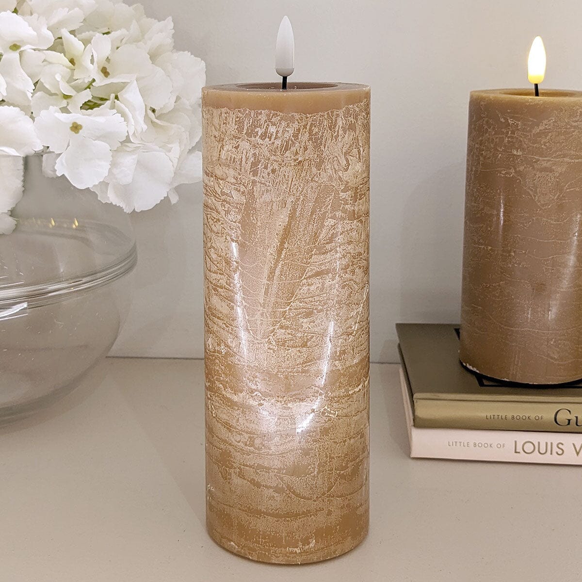Caramel Realistic LED Candle - 20cm Fragrance