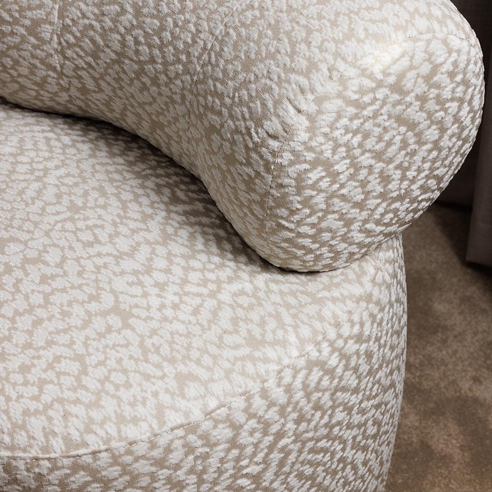 Carmen Beige & White Patterned Accent Chair Furniture
