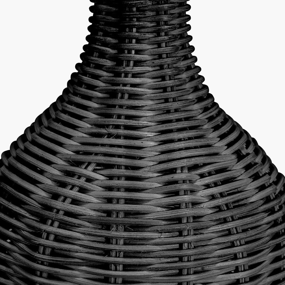 Carrara Black Rattan Bottle Neck Table Lamp Lighting