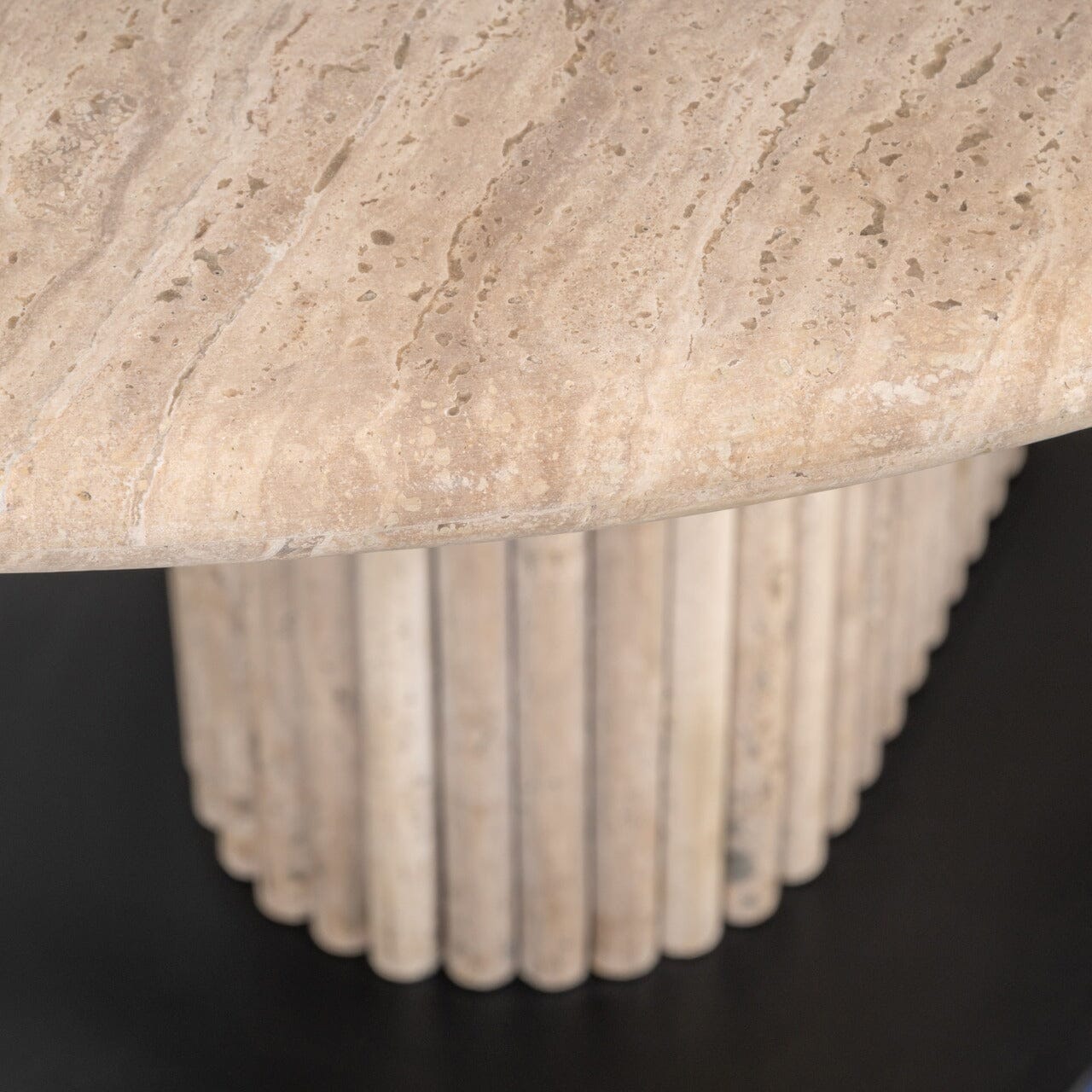Casandra Luxury Travertine Marble Dining Table Furniture