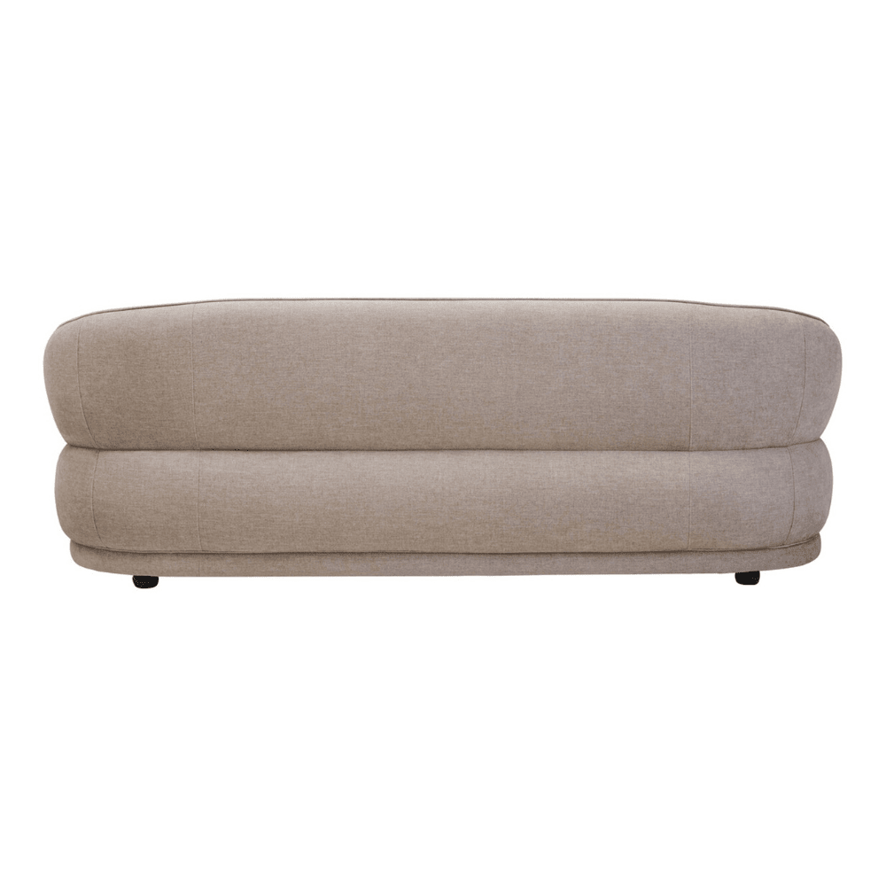Cellio Taupe Chenille 3 Seater Curved Sofa Sofa