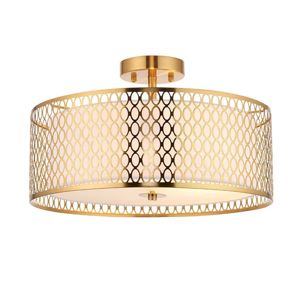 Centrico Gold 3 Light Flush Ceiling Light Lighting
