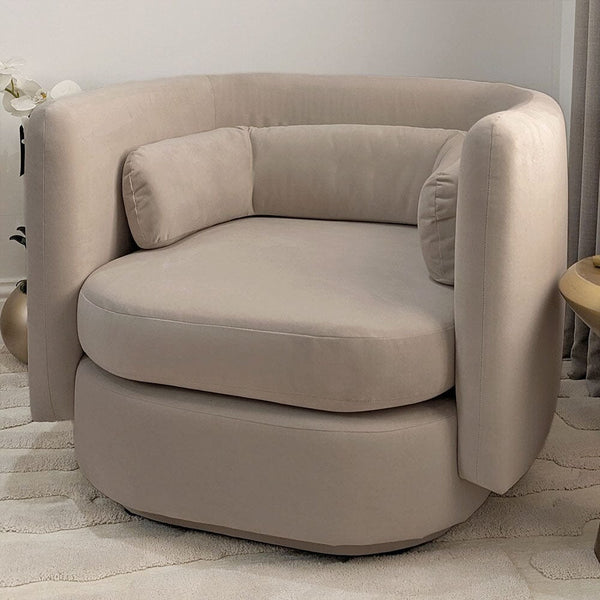 Chicago Mink Velvet Curved Back Accent Chair Furniture 