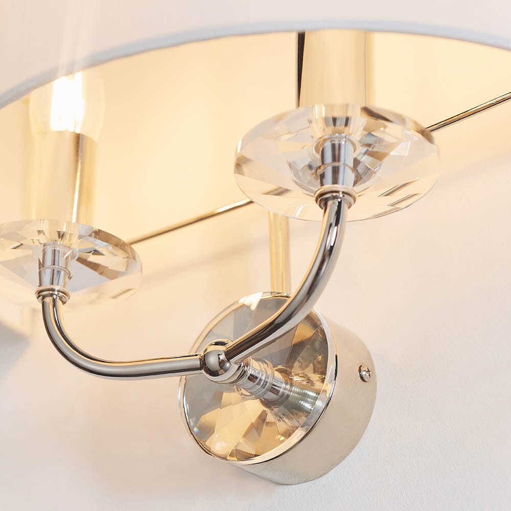 Cindy Silver 2 Light Wall Lamp Lighting