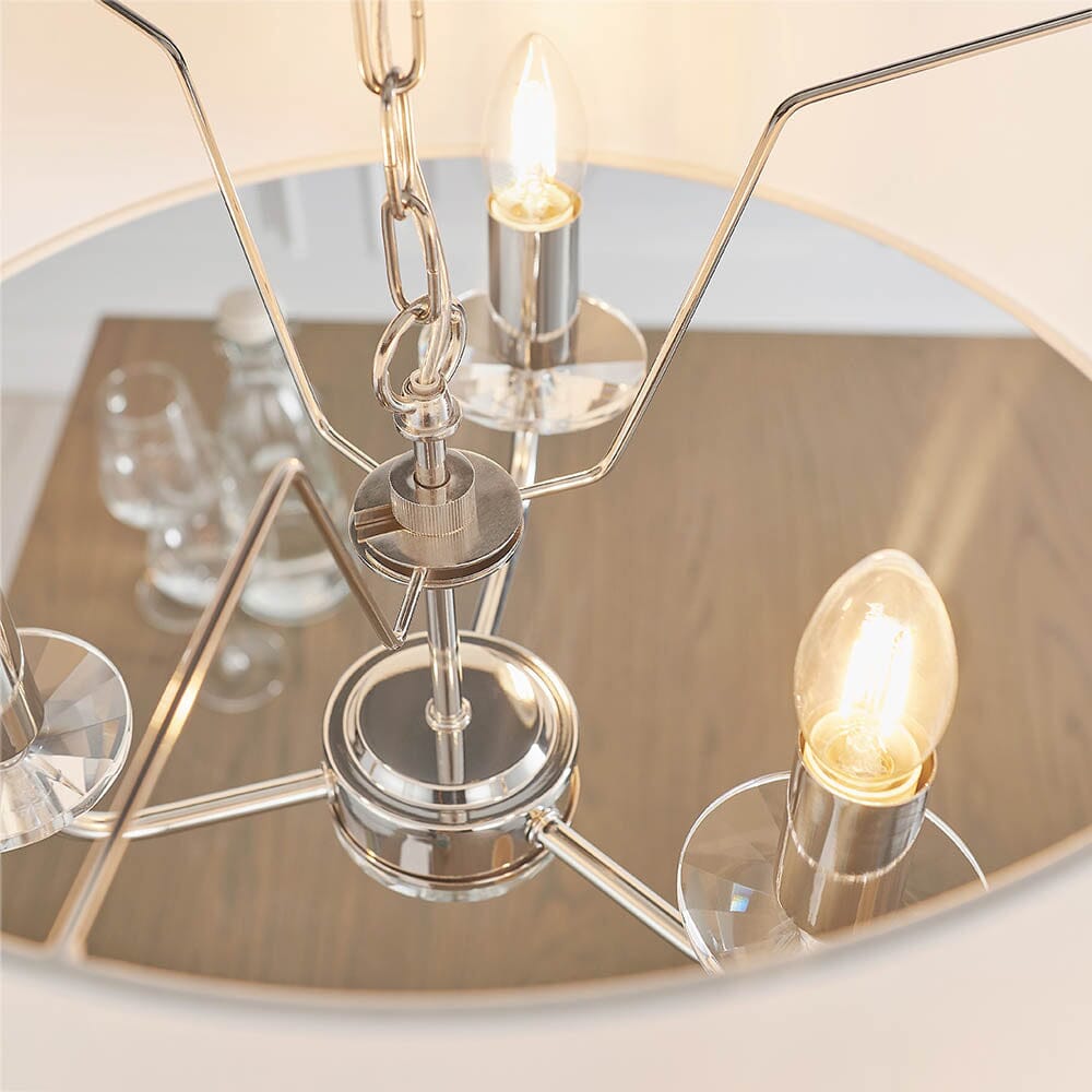 Cindy Silver 3 Light Pendant Ceiling Light Lighting