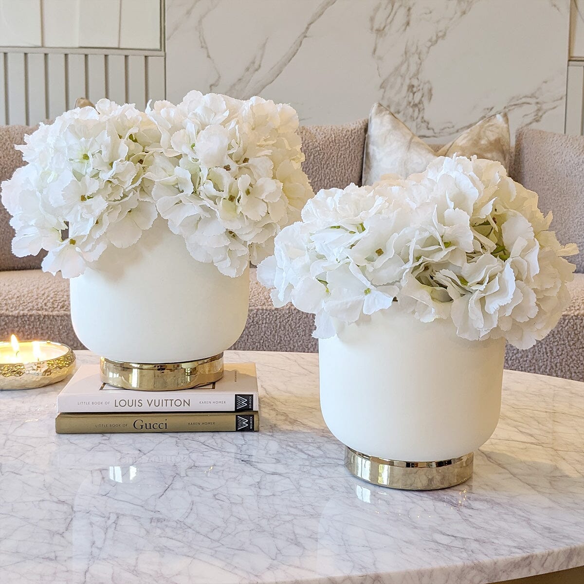 Cinzia Ceramic White & Gold Planter Accessories