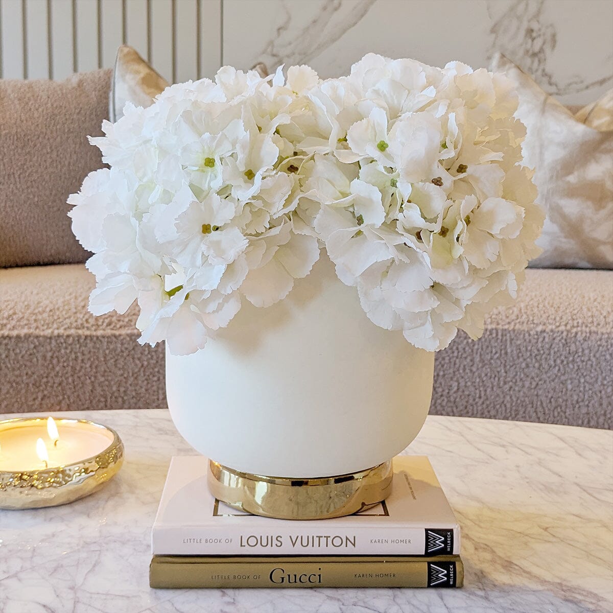 gold ceramic flower pots Shop Cinzia Large Ceramic White & Gold Planter
