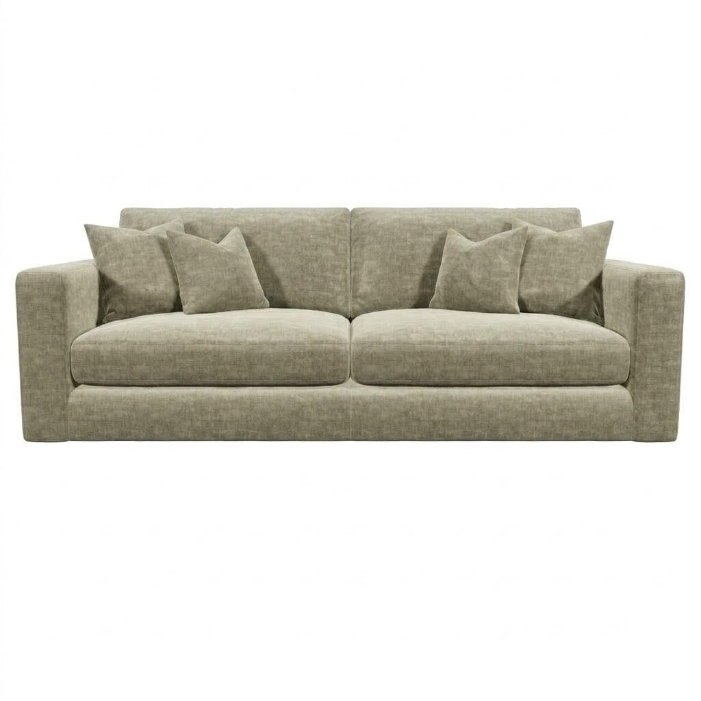 Cleo Luxe Chenille Oyster Sofa Range Sofa 3 Seater Split Sofa