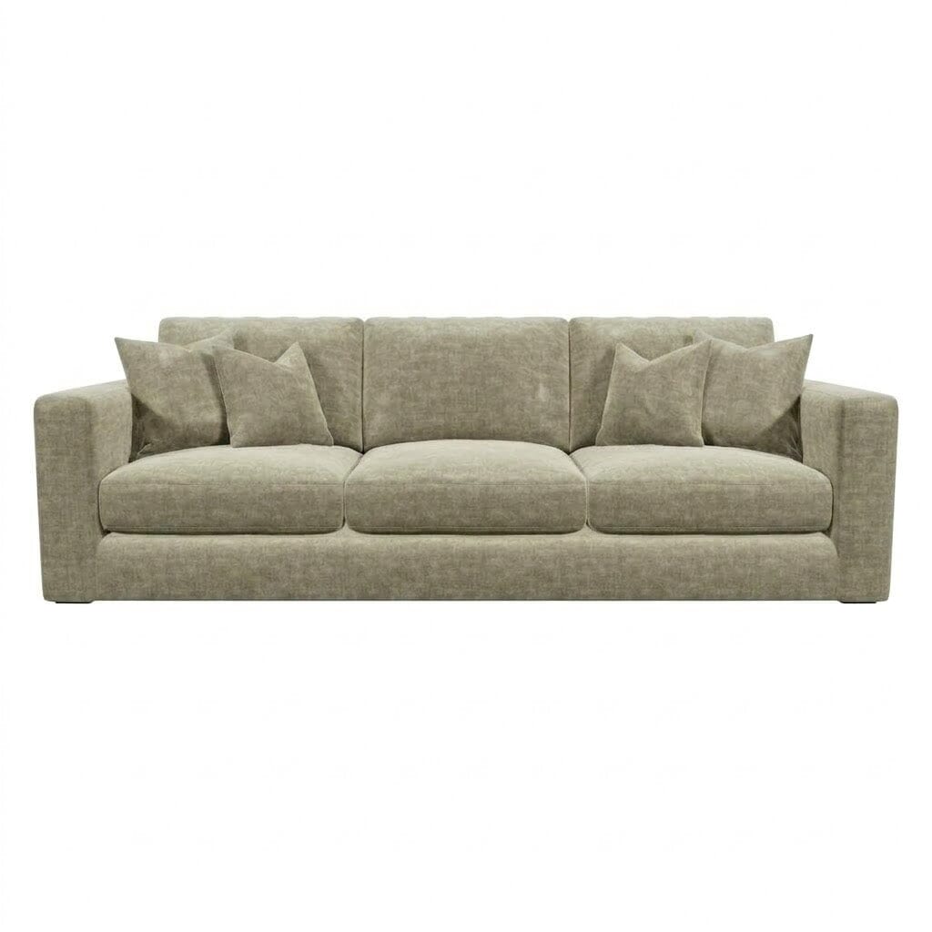 Cleo Luxe Chenille Oyster Sofa Range Sofa 4 Seater Sofa