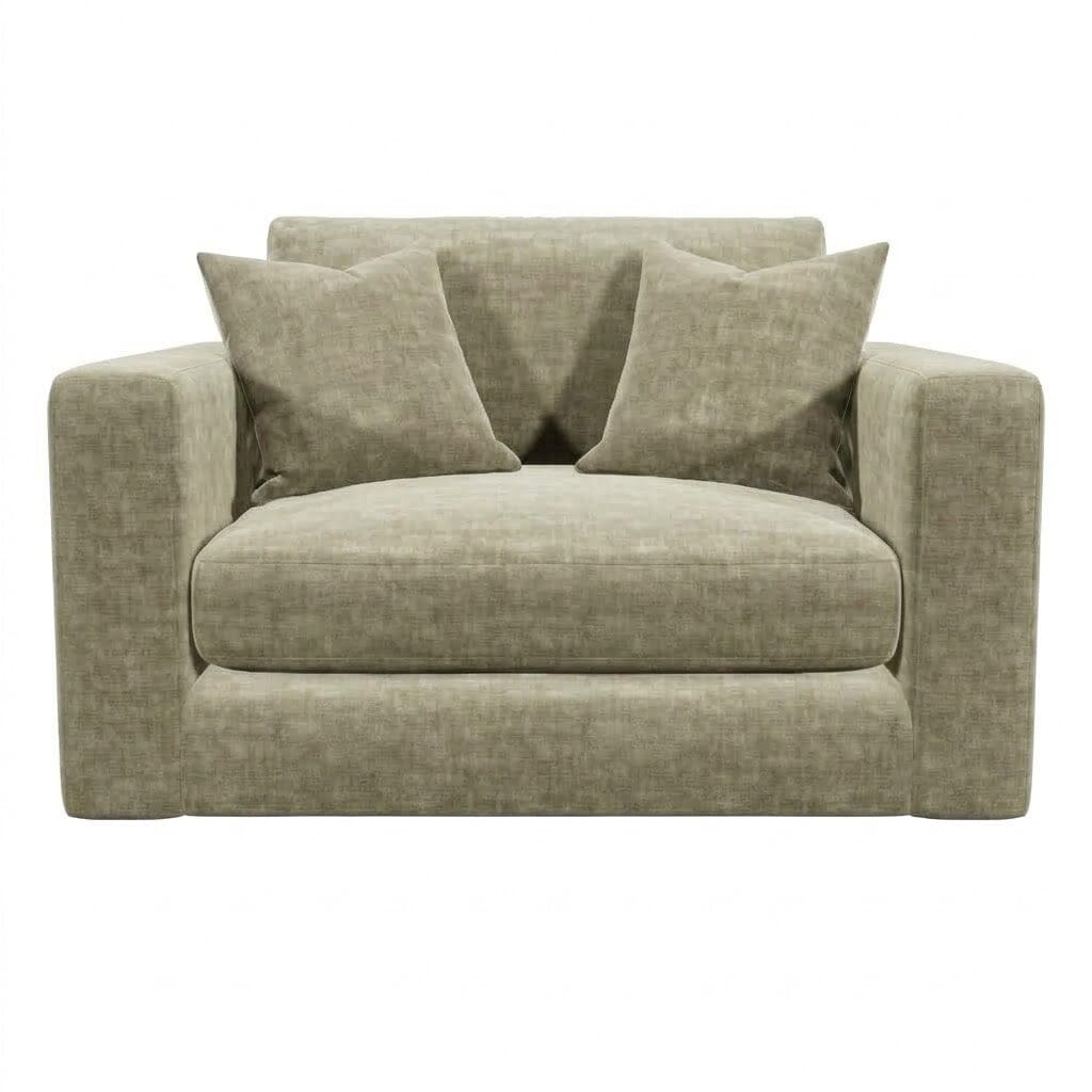 Cleo Luxe Chenille Oyster Sofa Range Sofa Cuddler Chair