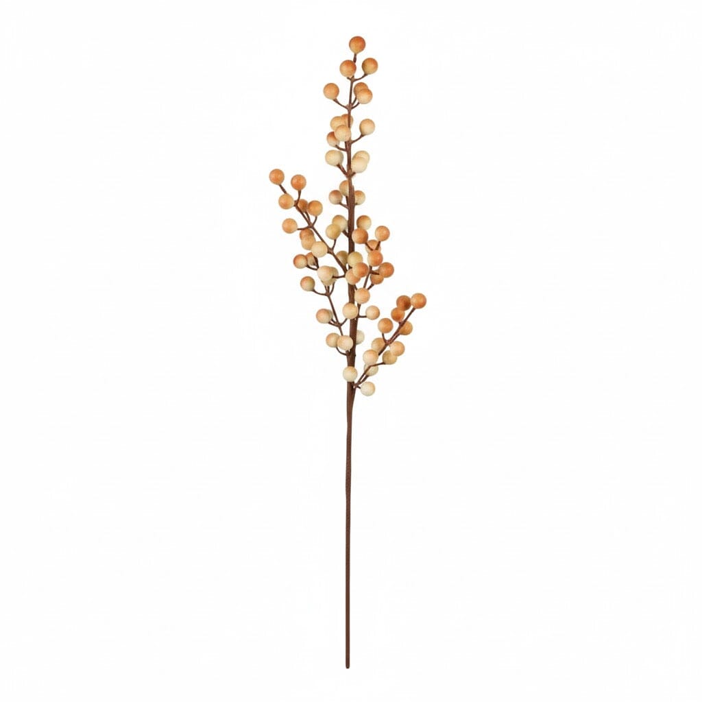 Coffee Faux Berry Single Stem Floral Accessories
