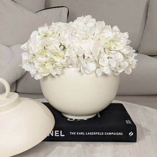 Colton Large Cream Ceramic Lidded Decorative Jar Accessories