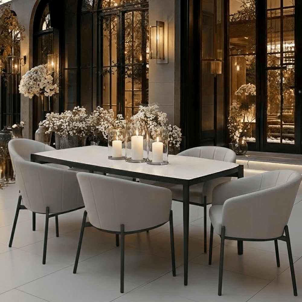 Coppola Putty Outdoor 6 Seater Dining Set Outdoor