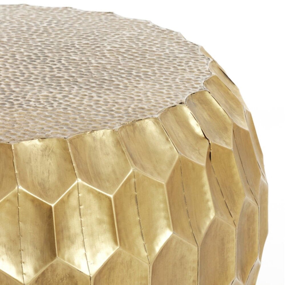 Cora Antique Gold Round Coffee Table Furniture