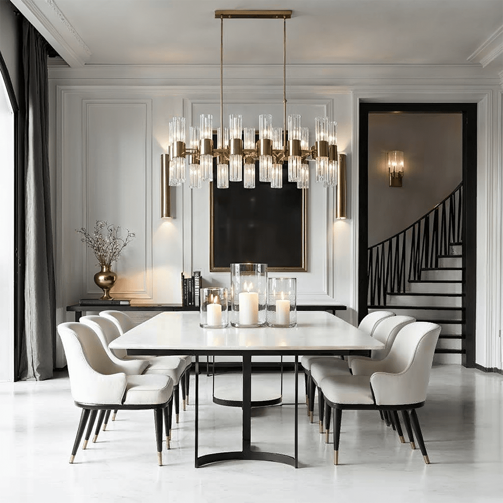 Corazi Marble and Black Dining Table Furniture