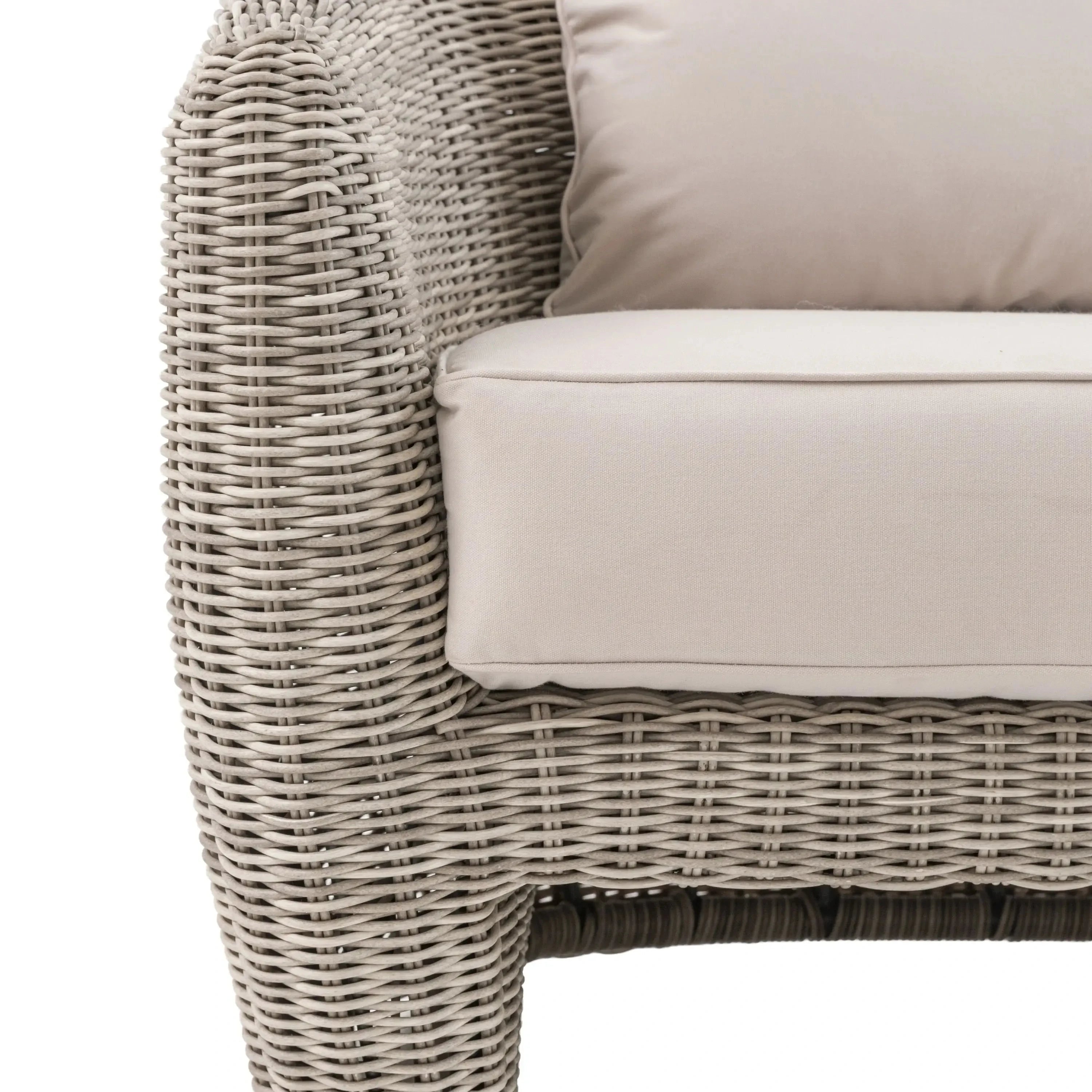 Cotswold Outdoor 2 Seater Neutral Wicker Sofa Outdoor