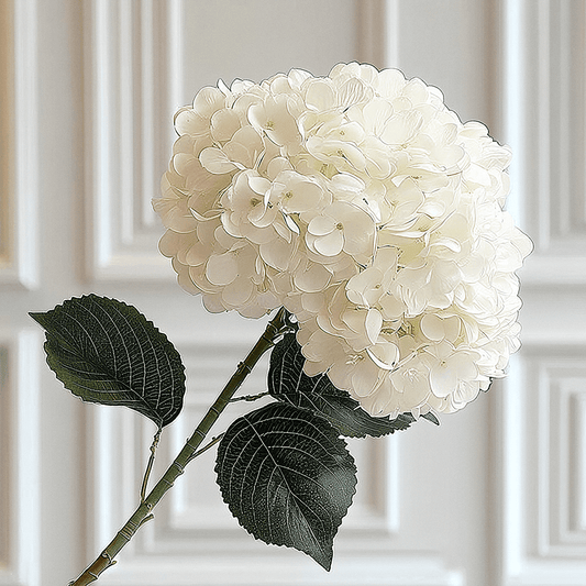 Cream Giant Pom Pom Hydrangea Single Stem Flower Accessories