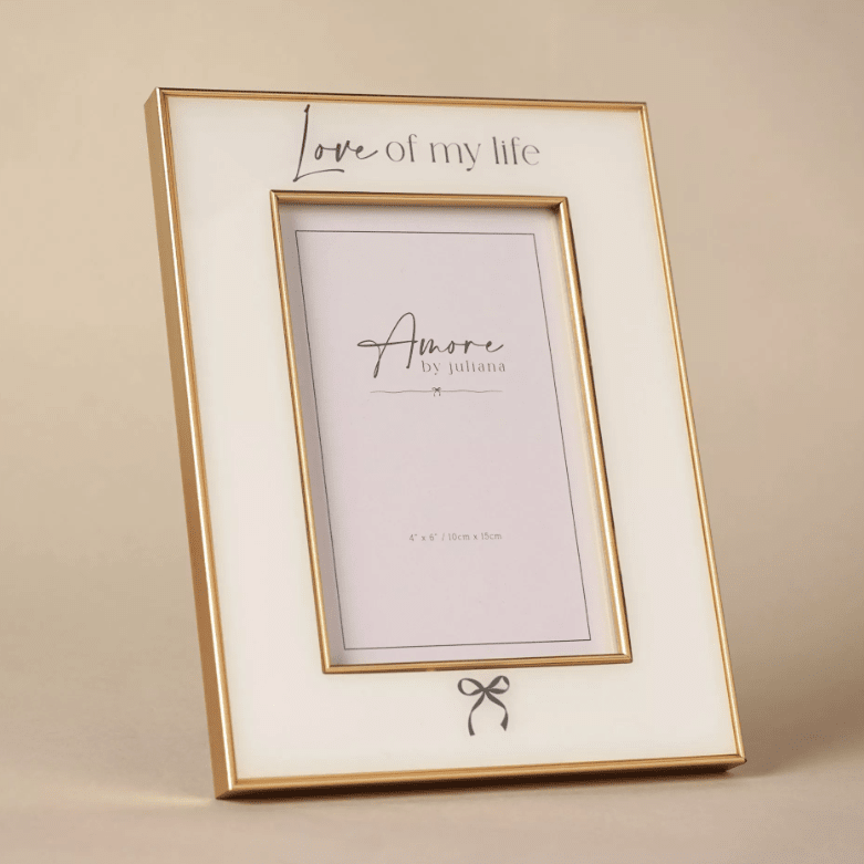 Cream & Gold 'Love of My Life' Photo Frame- 4x6" Accessories