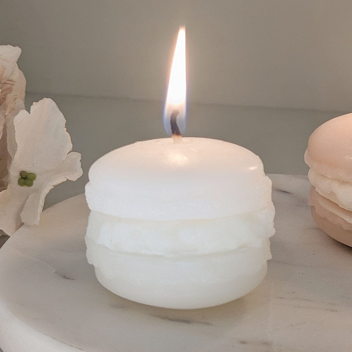 Cream Mini Macaron Decorative Candle Fragrance