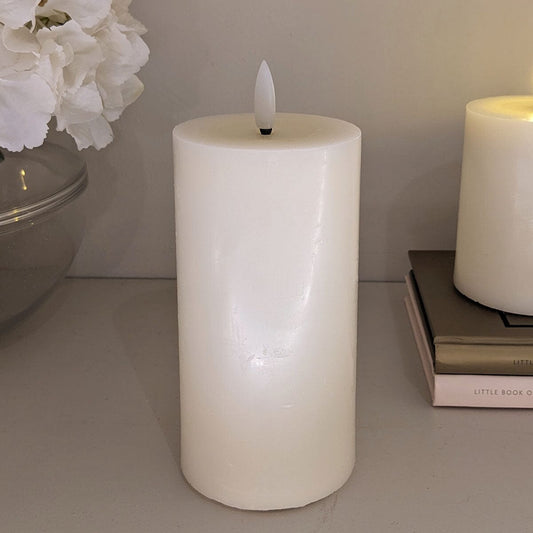 Cream Realistic LED Candle - 15cm Fragrance