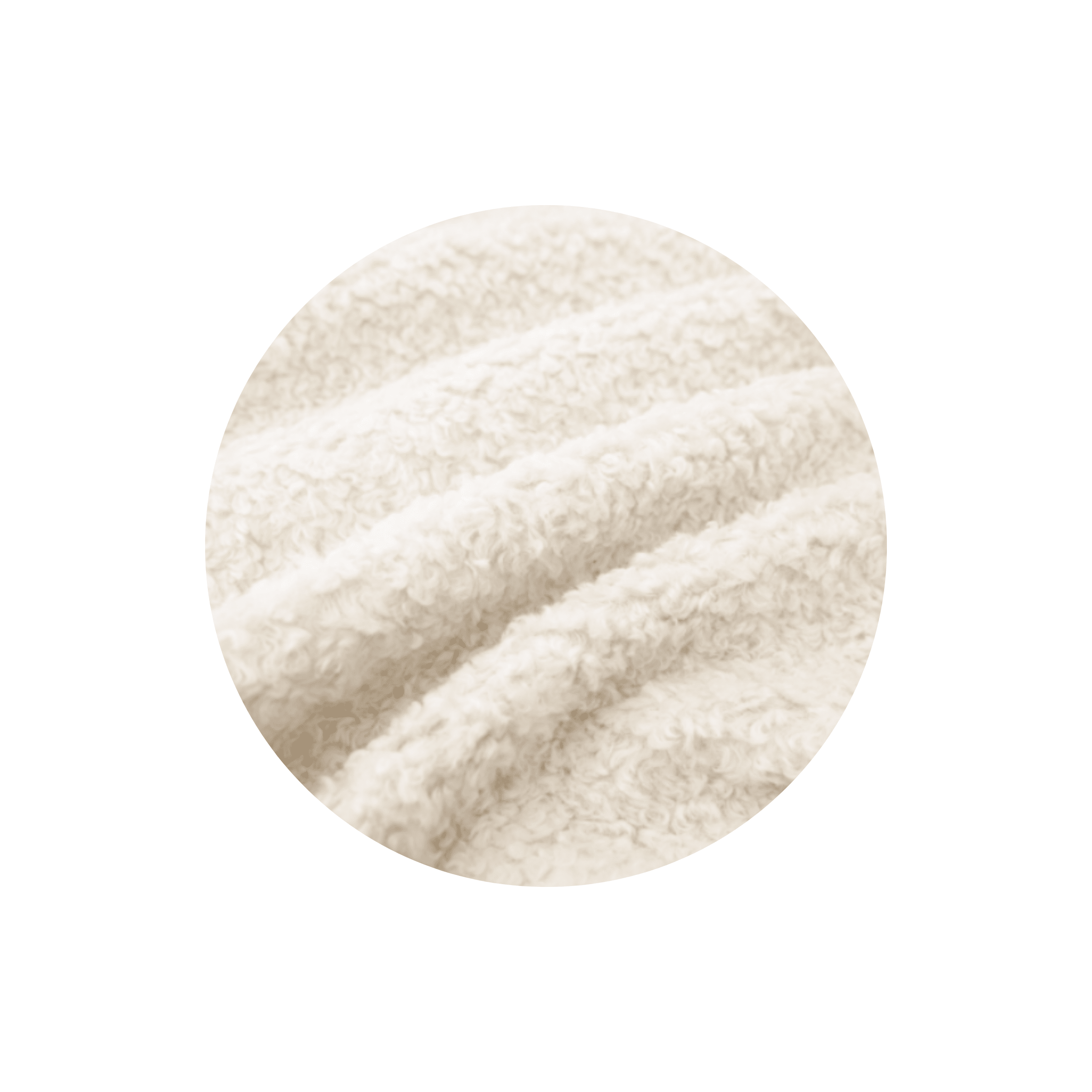 Cream Soft Teddy Fabric Sample Sample
