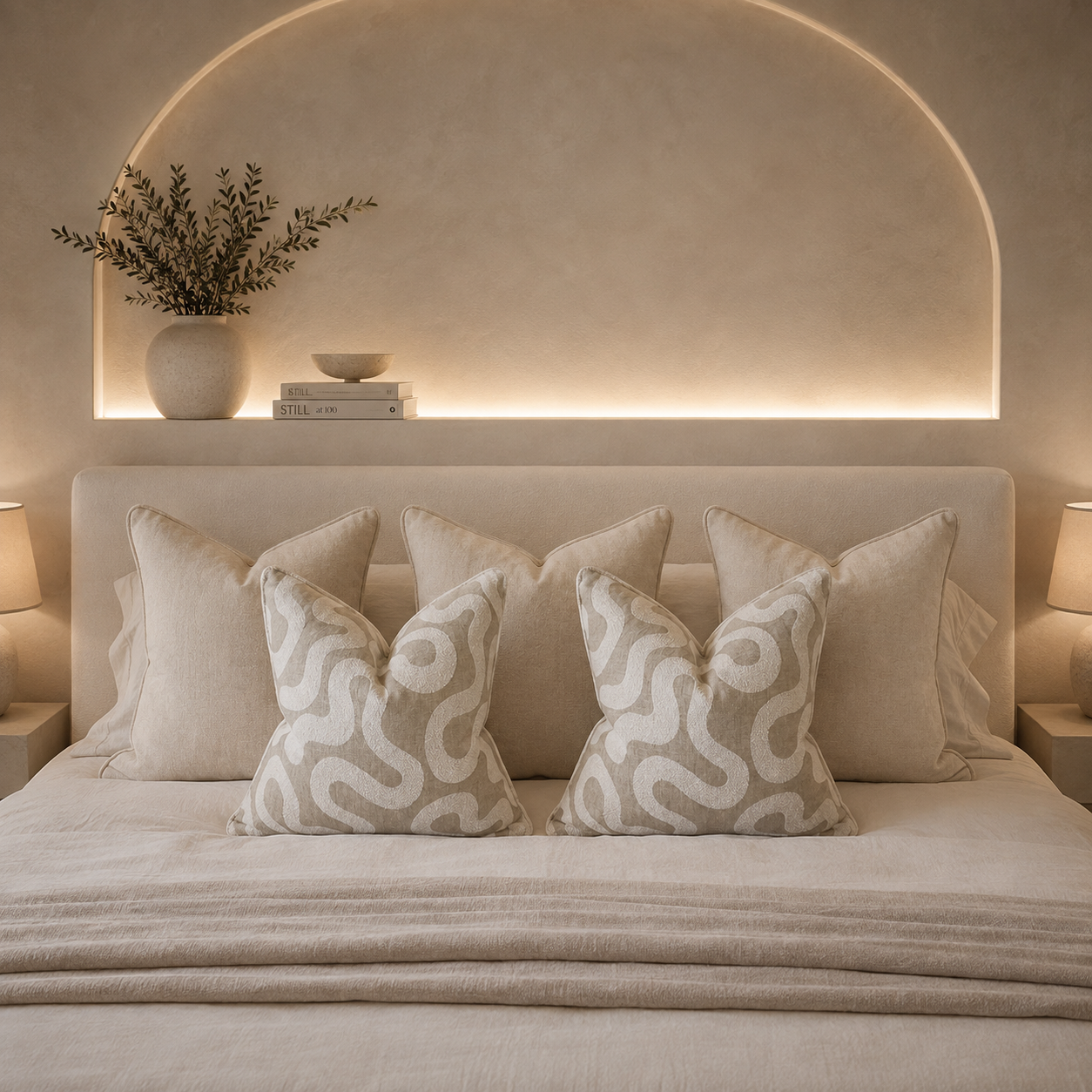 Laidback Luxe Feather Filled Cushions Bundle - Set of 5
