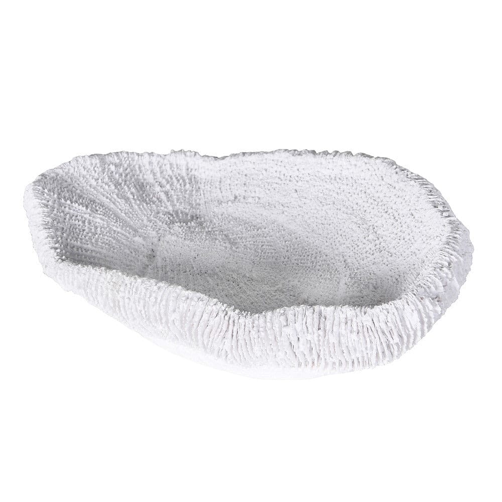 Darcey White Faux Coral Textured Decorative Dish Accessories