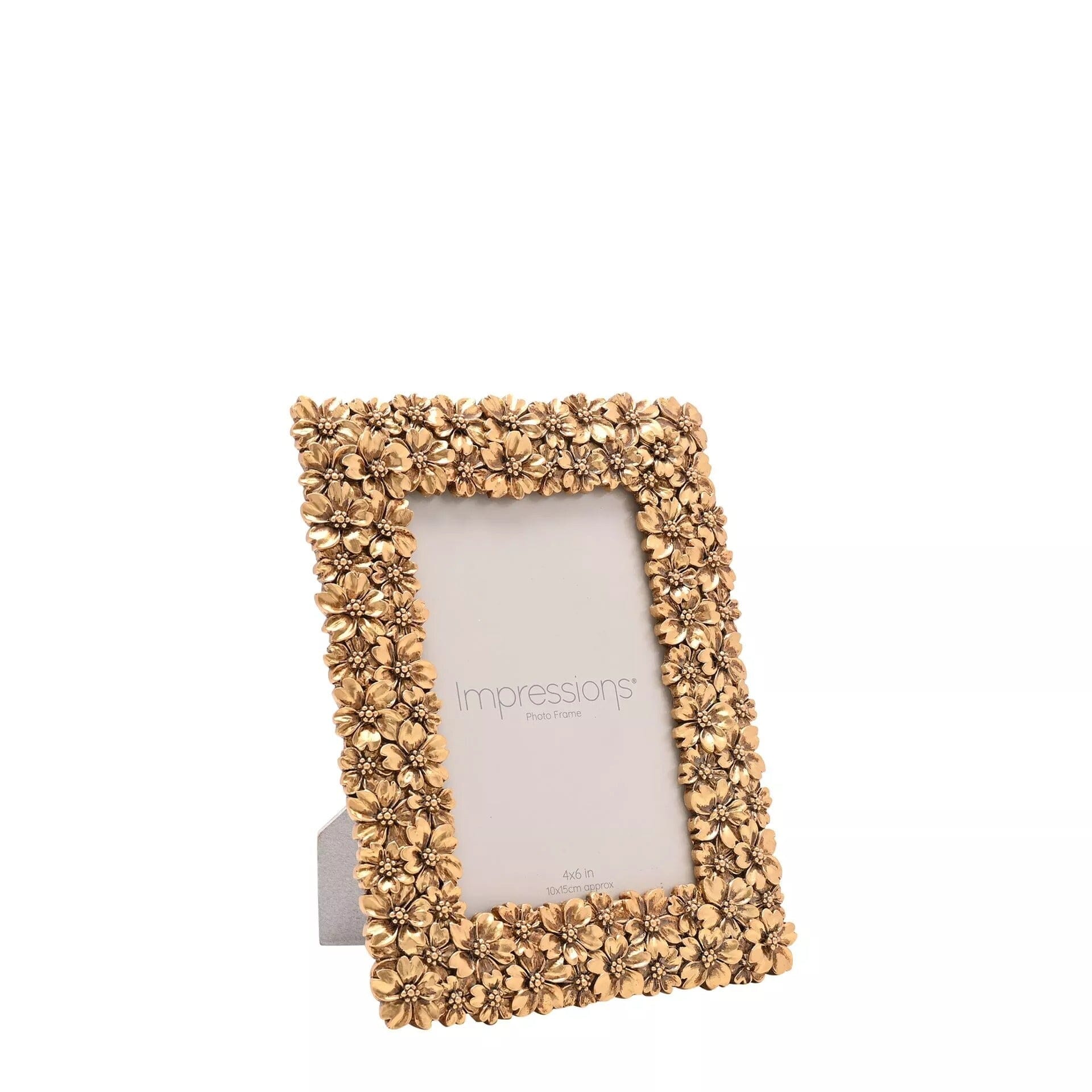 Darya Gold 3D Flowers Photo Frame - 4x6" Accessories