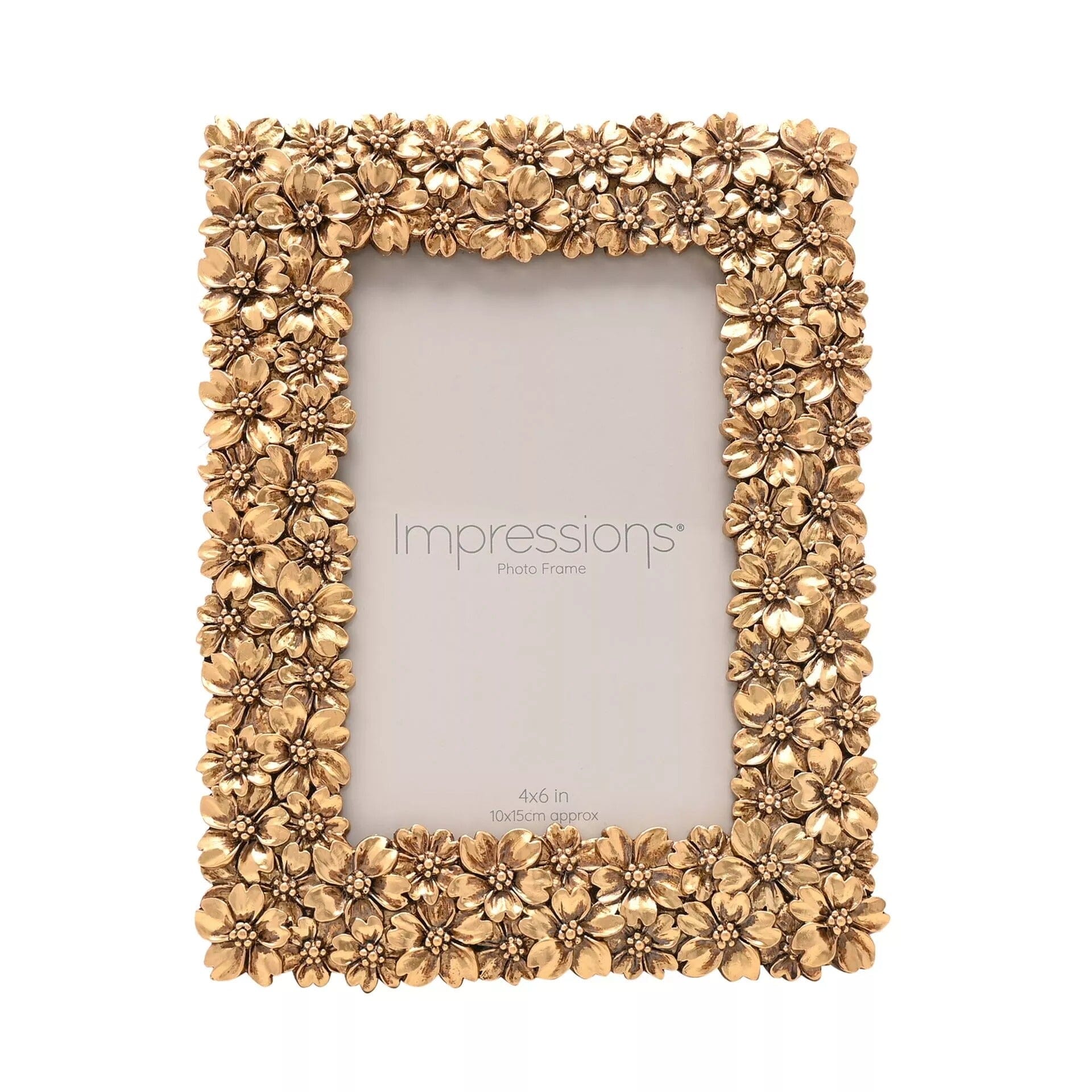 Darya Gold 3D Flowers Photo Frame - 4x6" Accessories