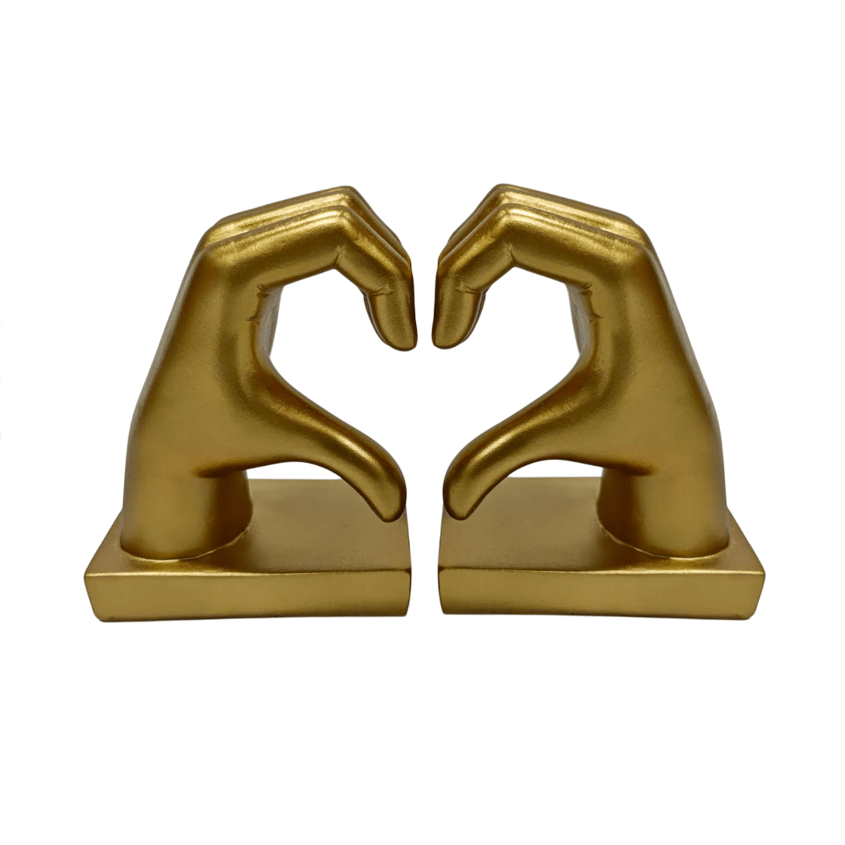 Decorative Gold Heart Hands Bookends Accessories