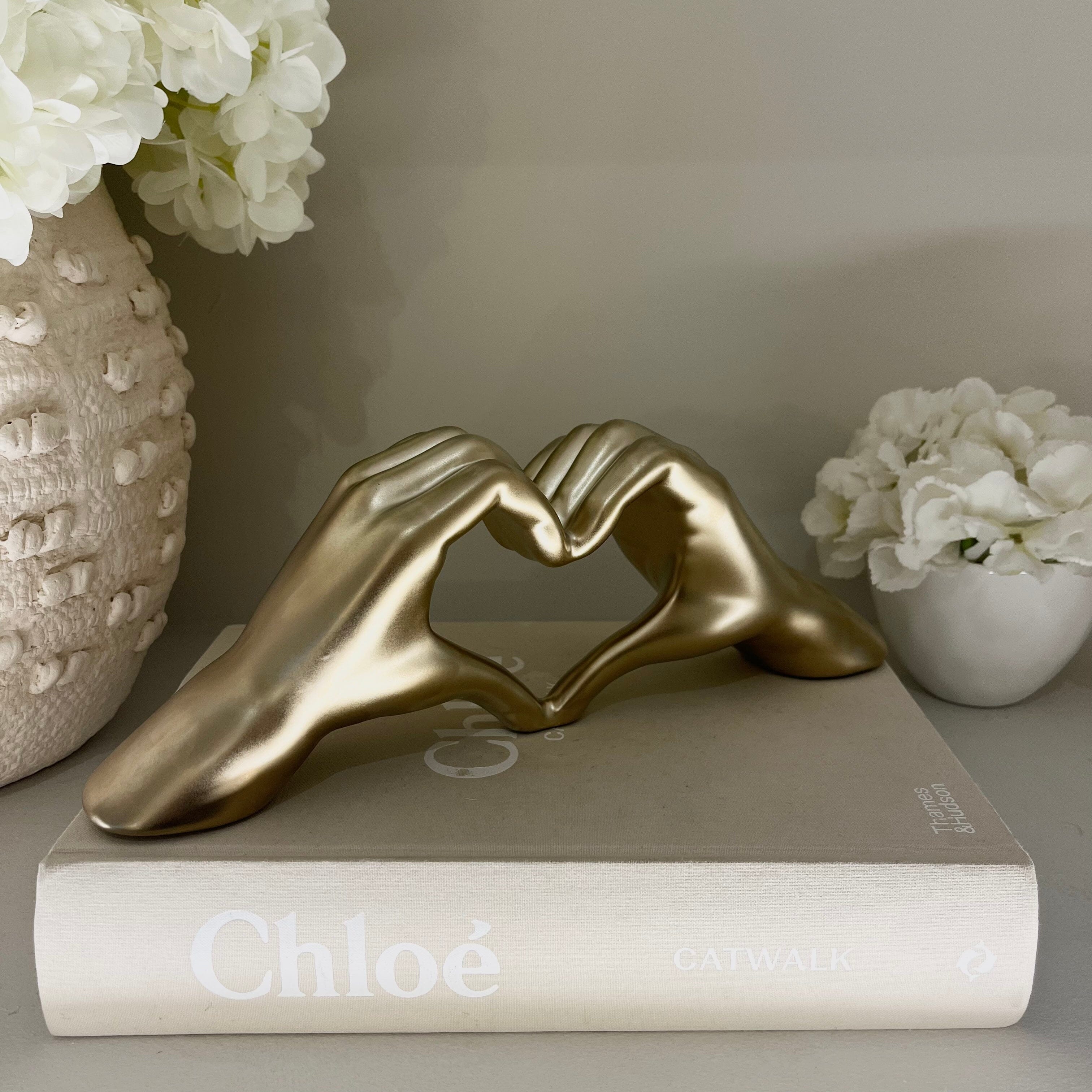 Decorative Gold Heart Hands Ornament Accessories