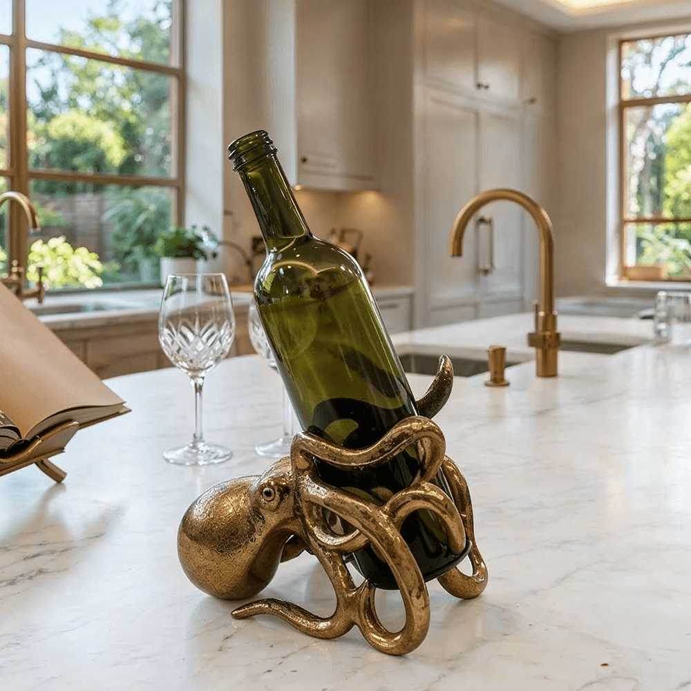 Decorative Gold Octopus Bottle Holder Accessories