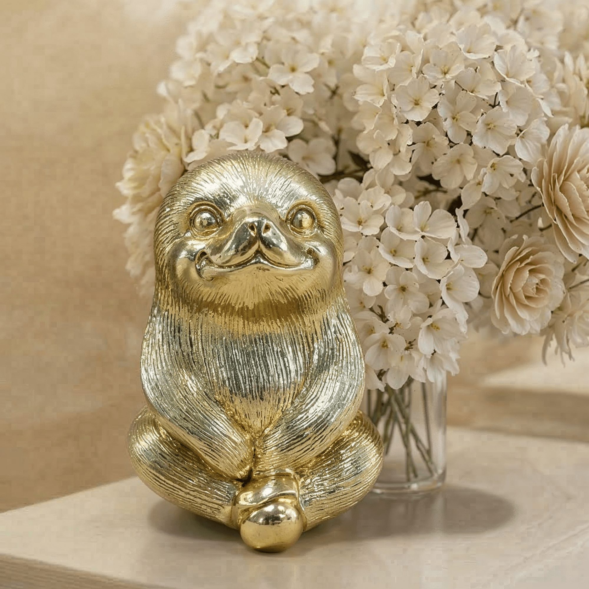 Decorative Gold Sloth Ornament Accessories