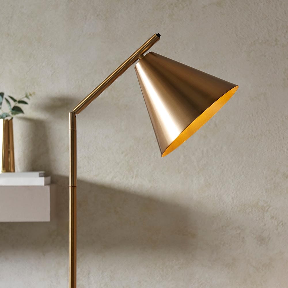 Devonte Gold Task Floor Lamp Lighting