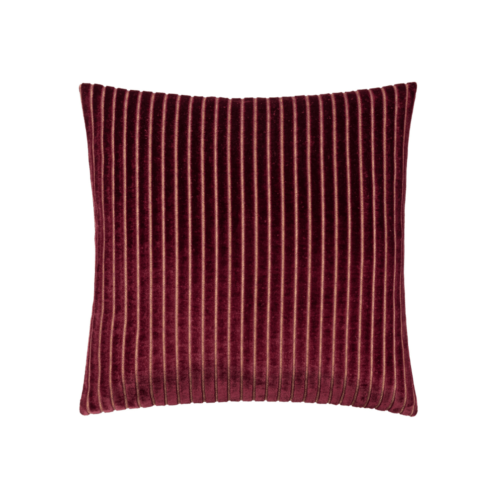Dravenna Burgundy Striped Cushion- 50x50cm