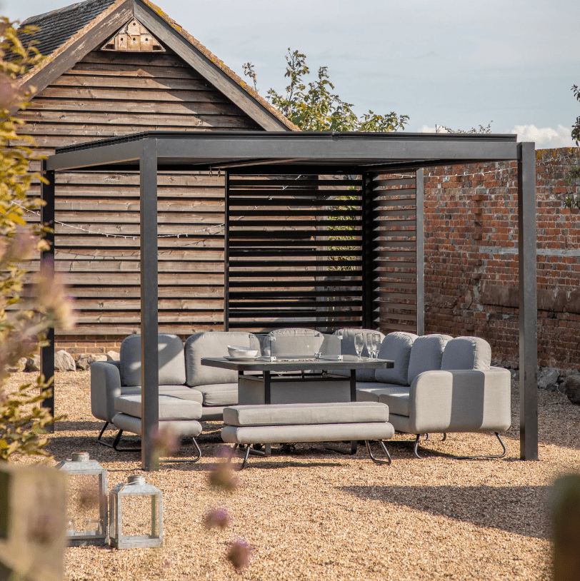 Dubrovnik Black Outdoor Aluminium Pergola Furniture
