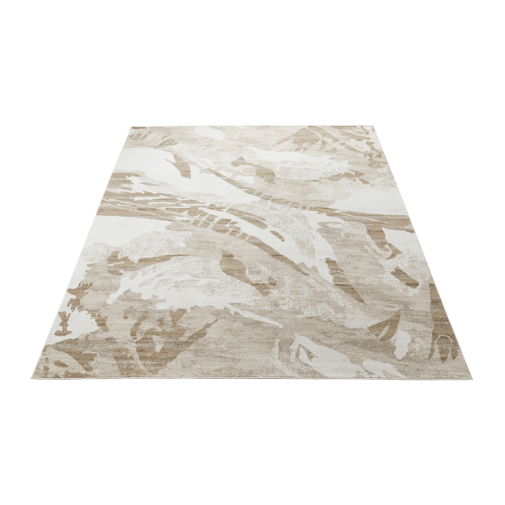 Dune Luxury Cream & Taupe Abstract Print Rug Textiles