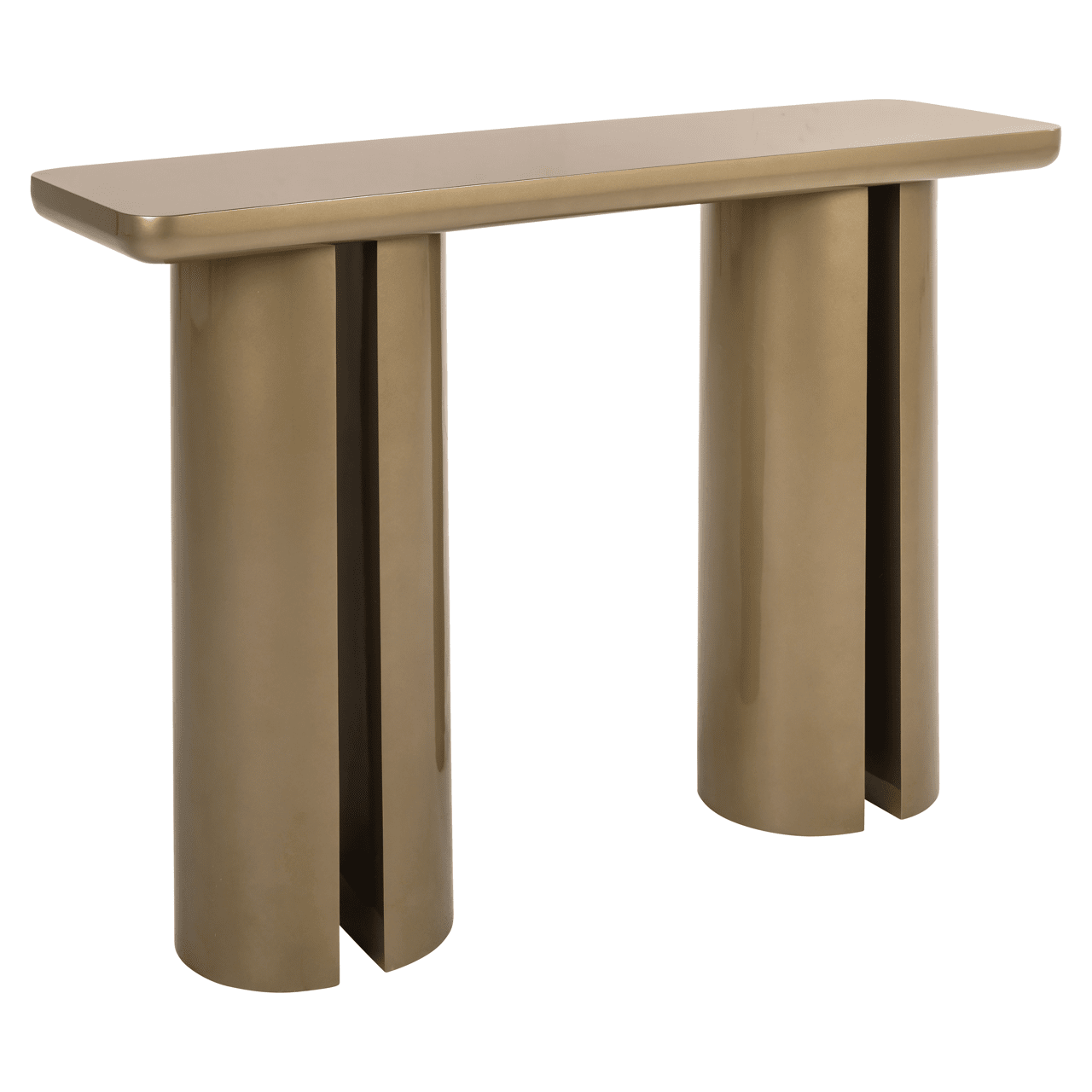 Efina Gold Finish Statement Console Table Furniture