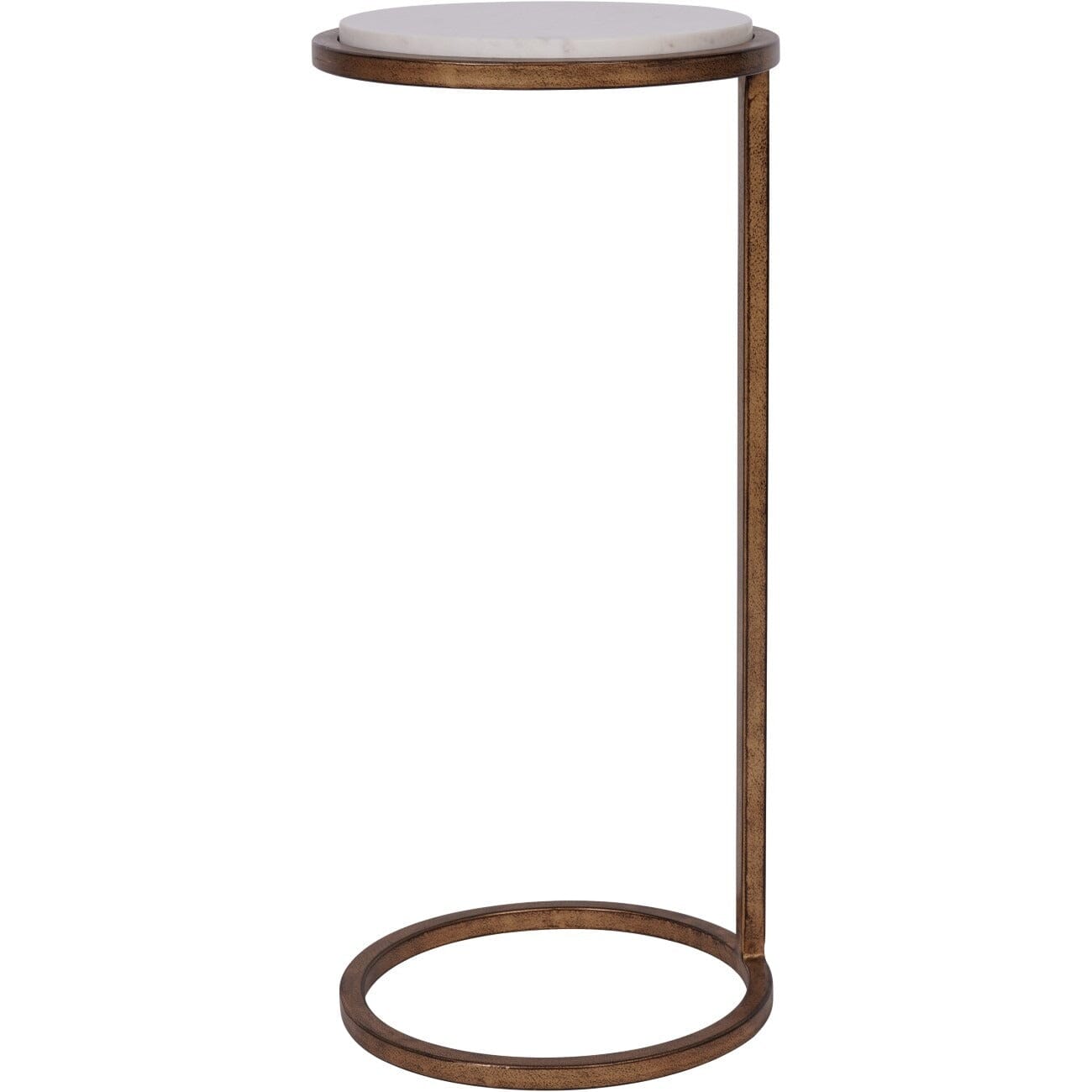 Eira Bronze Side Table with Marble Top Furniture