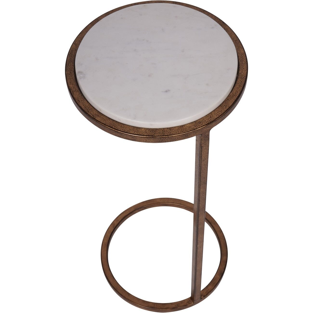 Eira Bronze Side Table with Marble Top Furniture