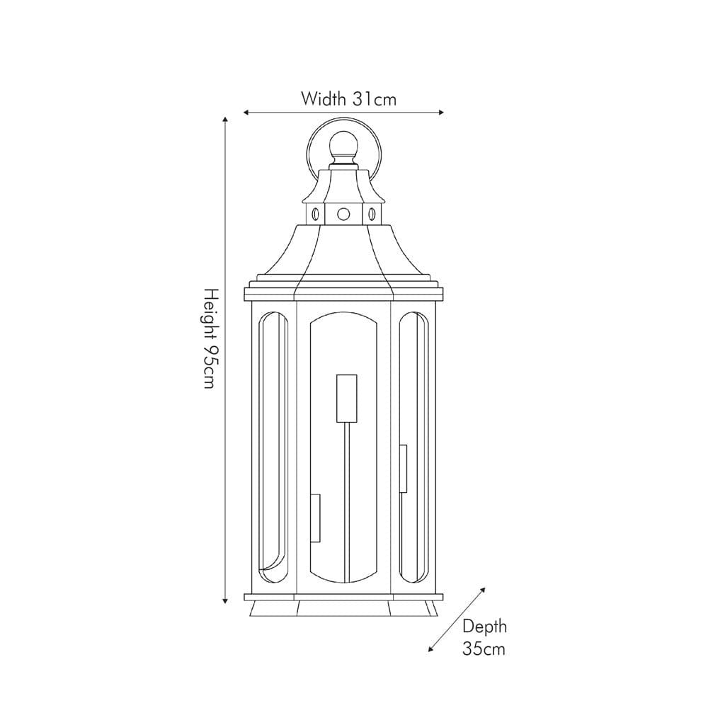 Eldoris White Wash Wooden Lantern Floor Lamp Lighting