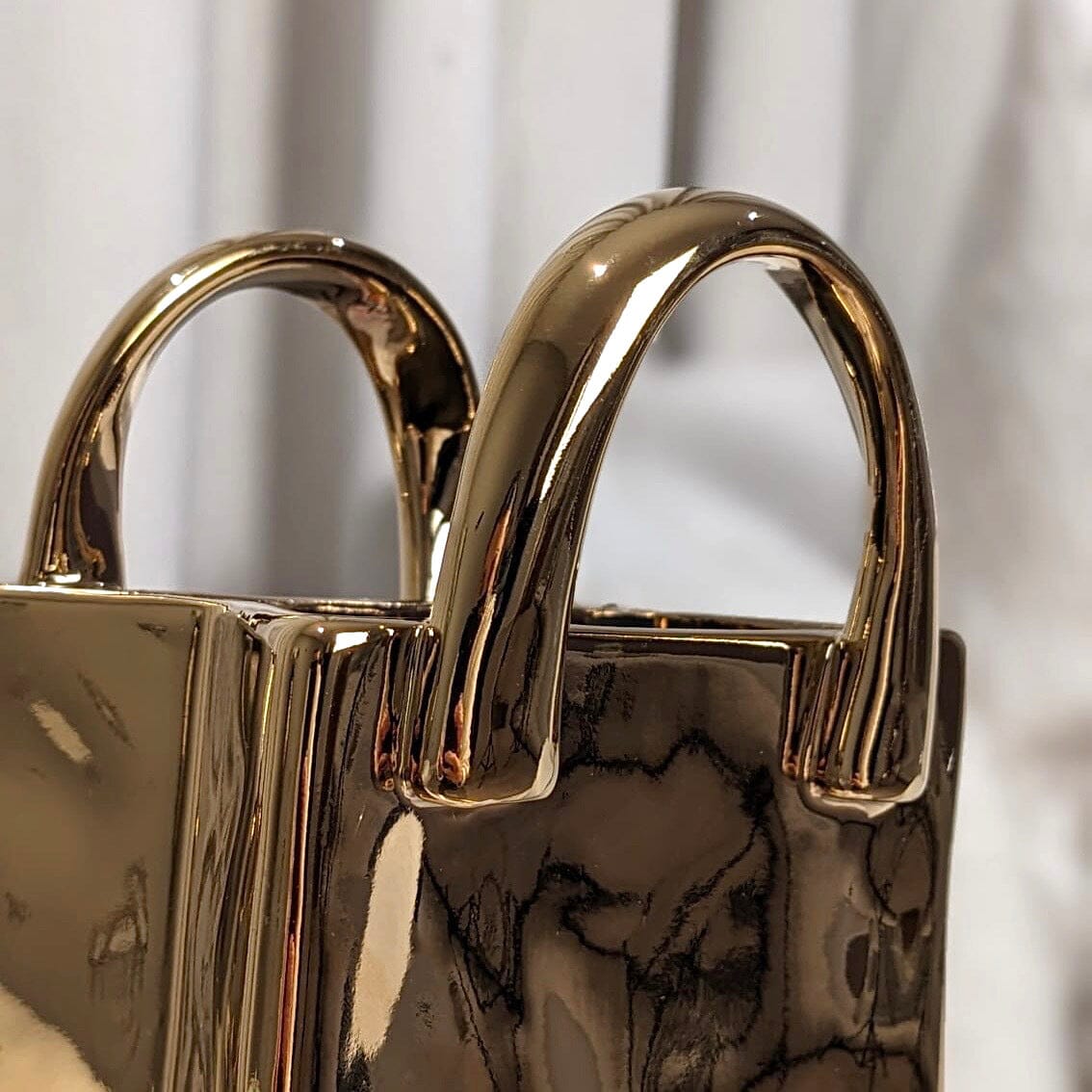 Elise Large Gold Handbag Decorative Vase Accessories