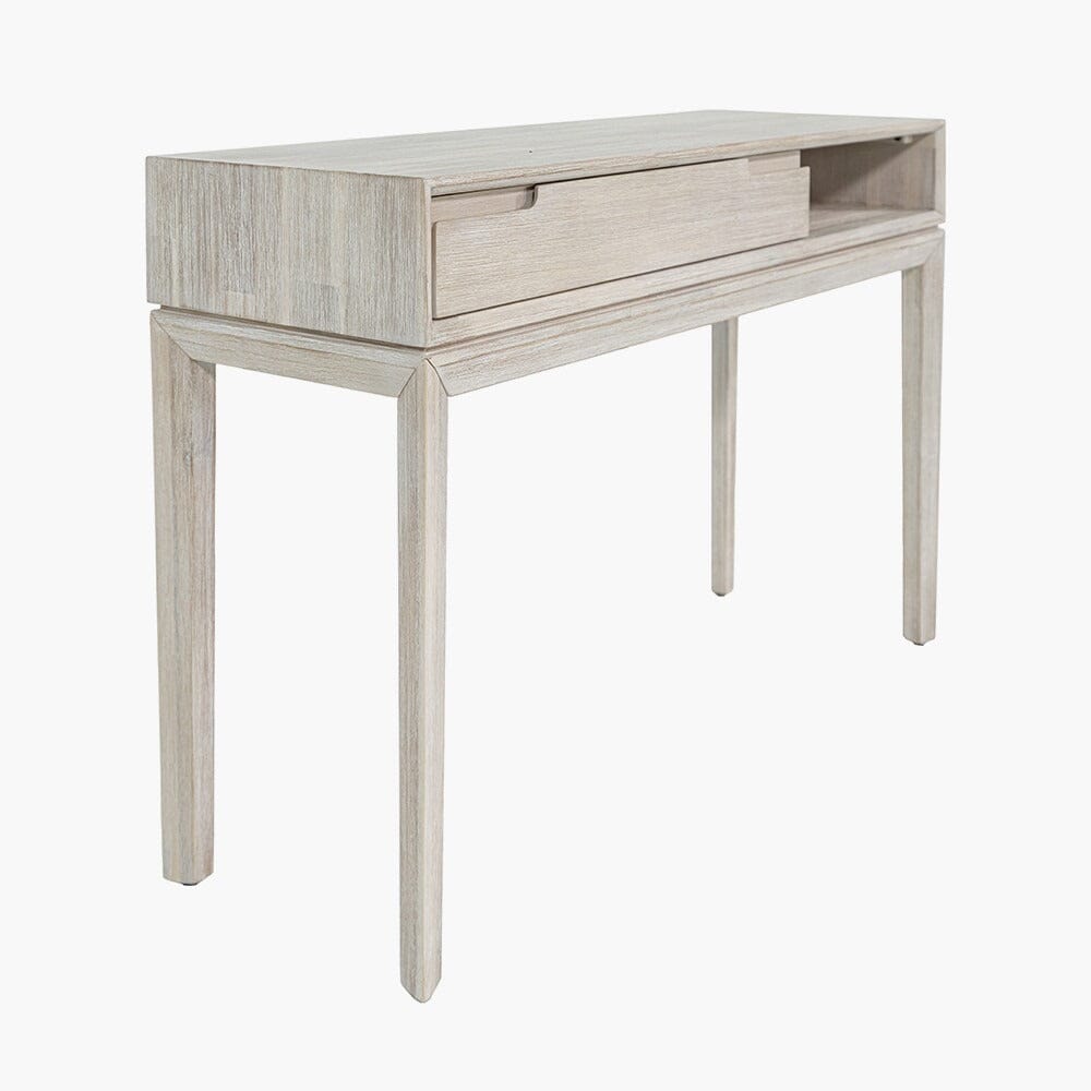 Ellen Whitewash Console Table Furniture