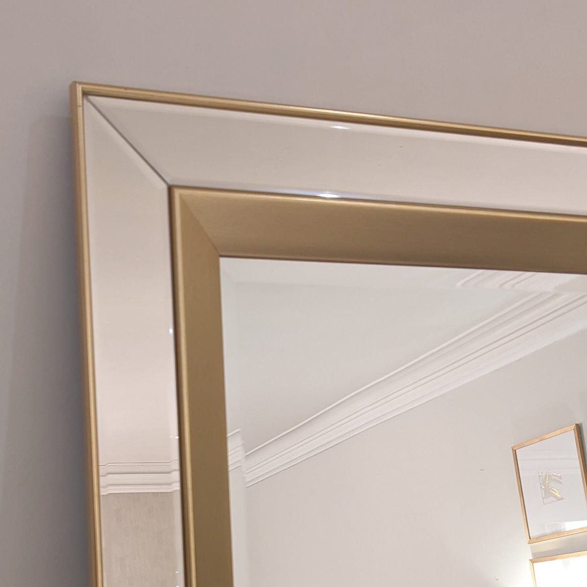 Eloise Gold Framed Leaner Wall Mirror Accessories