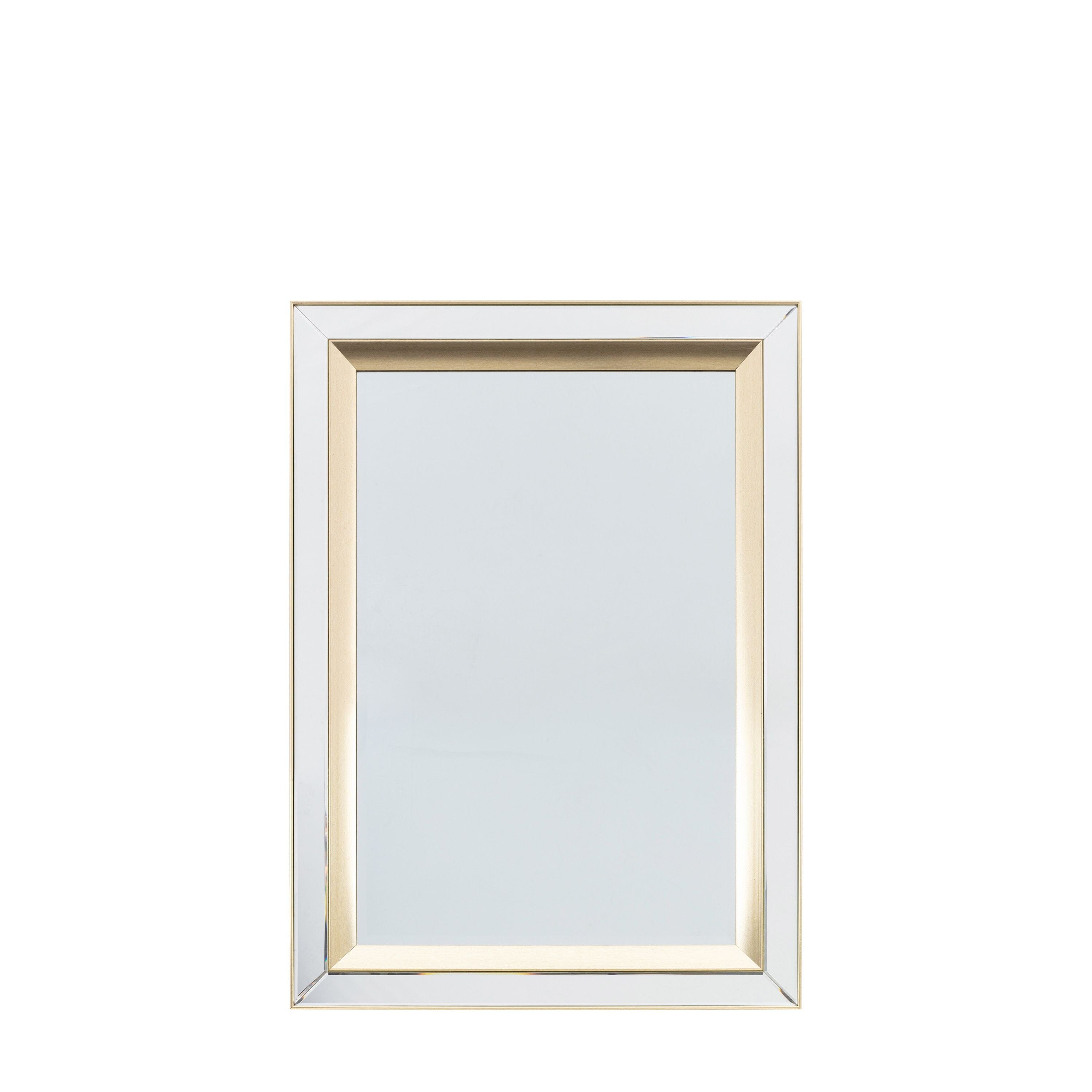 Eloise Gold Framed Rectangular Wall Mirror Accessories