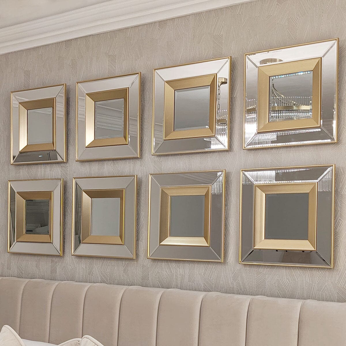 Eloise Gold Framed Wall Mirrors - Set of 4 Accessories