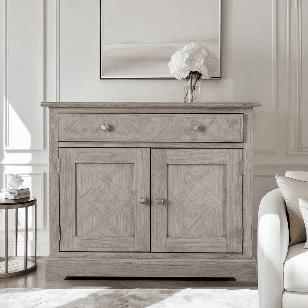 Elysium Natural Wood 2 Door 1 Drawer Sideboard Furniture
